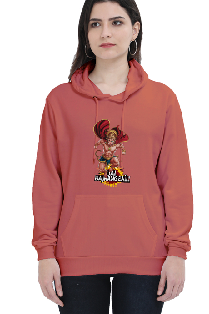 Hanuman Devotional HeroHoodie Sweatshirt T-Shirts for Women Vastrdhamm