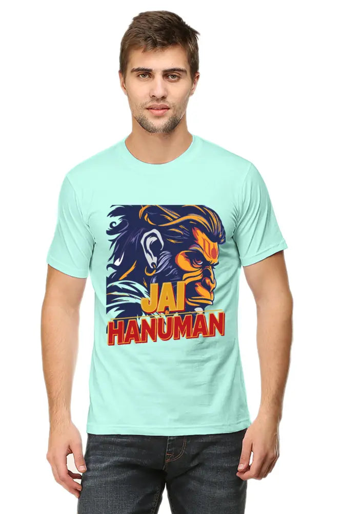 Jay Hanuman Powerfull Ection T-Shirt | Regular Fit Vastrdhamm