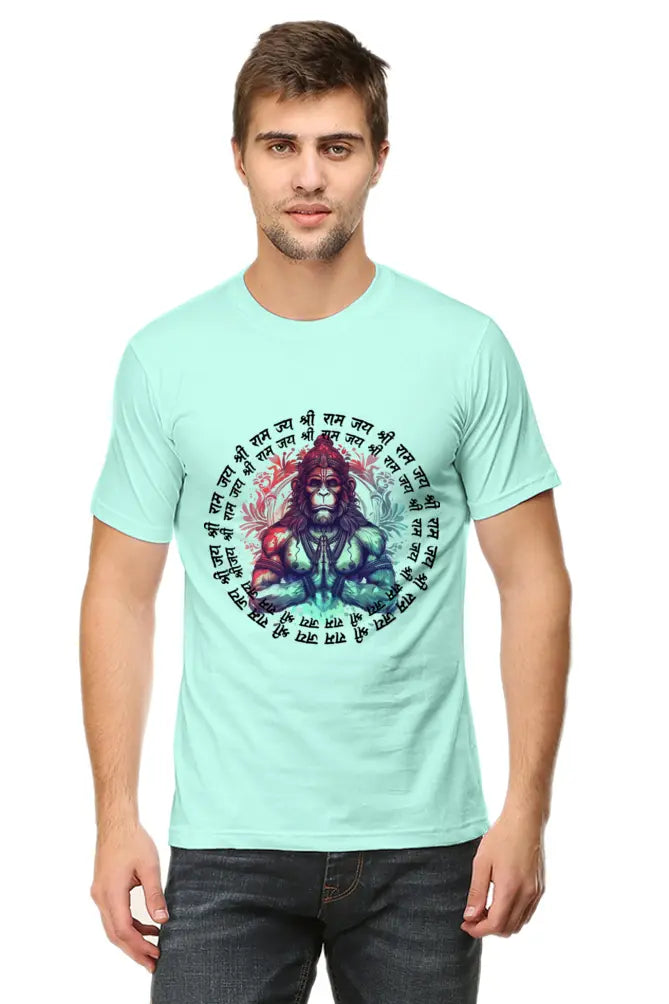 Hanuman's Sacred Gesture Hands Joined in Devotion T-Shirt | Regular Fit Vastrdhamm