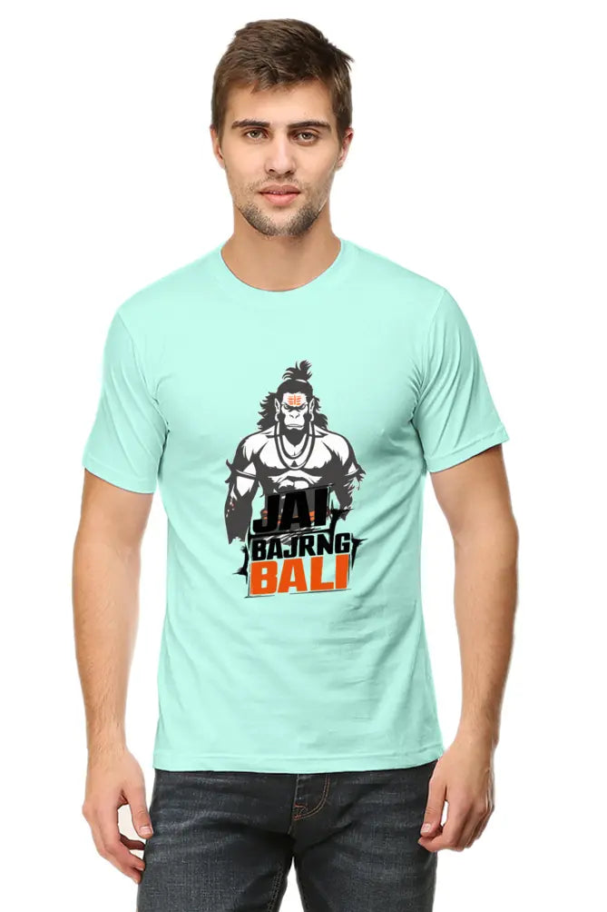 Jai Bajrang Bali The Mighty Hanuman T-Shirt | Regular Fit Vastrdhamm