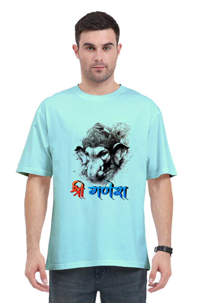 Ganesha Wisdom Oversized Classic T-Shirts for Men Vastrdhamm