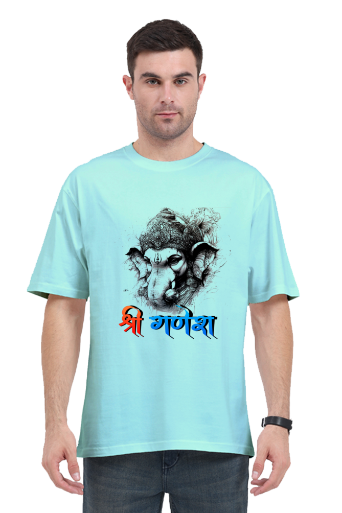 Ganesha Wisdom Oversized Classic T-Shirts for Men Vastrdhamm