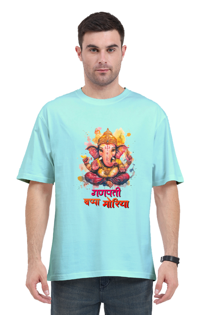 Ganesha Wisdom Oversized Classic T-Shirts for Men Vastrdhamm