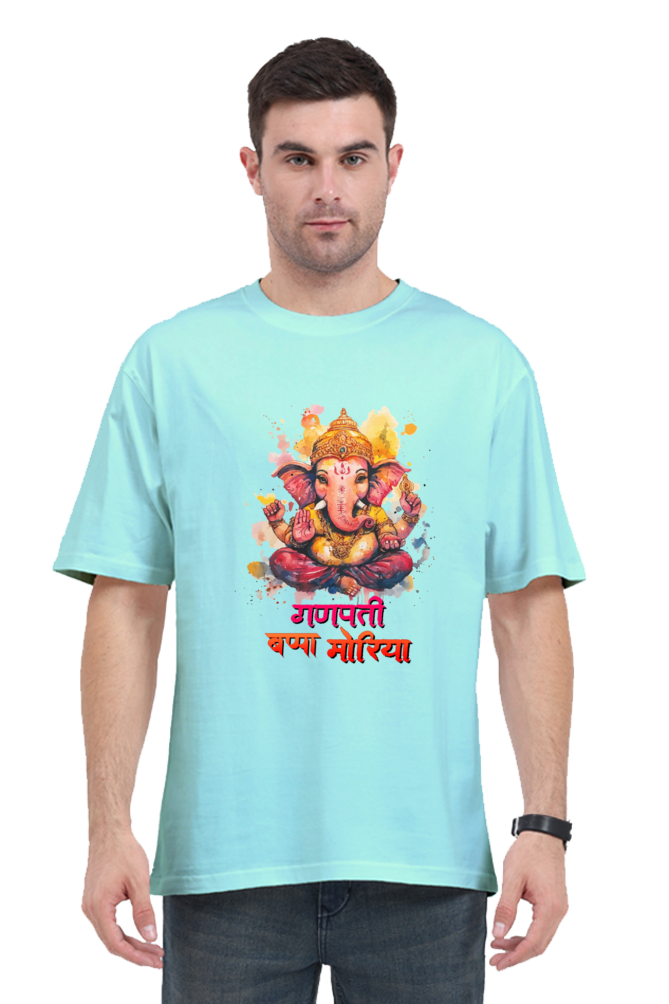 Ganesha Wisdom Oversized Classic T-Shirts for Men Vastrdhamm