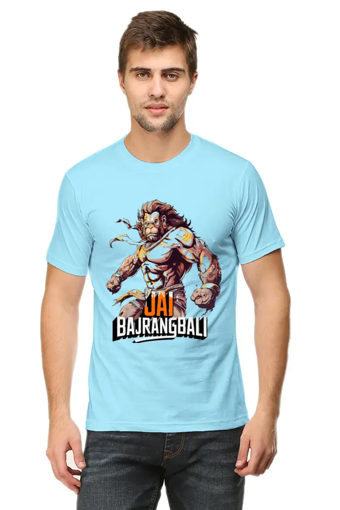 Jay Bajrang Bali The Mighty Protector T-Shirt | Regular Fit Vastrdhamm