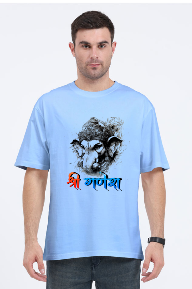 Ganesha Wisdom Oversized Classic T-Shirts for Men Vastrdhamm