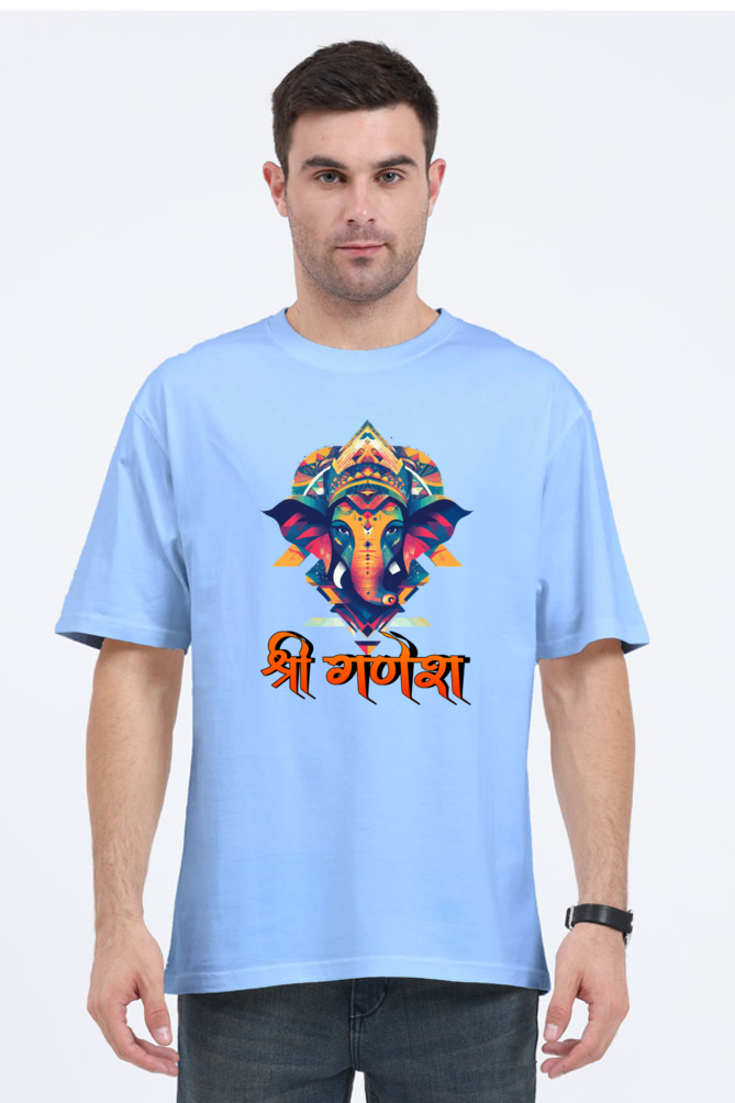 Jai Ganesha Protector Oversized Classic T-Shirts for Men Vastrdhamm