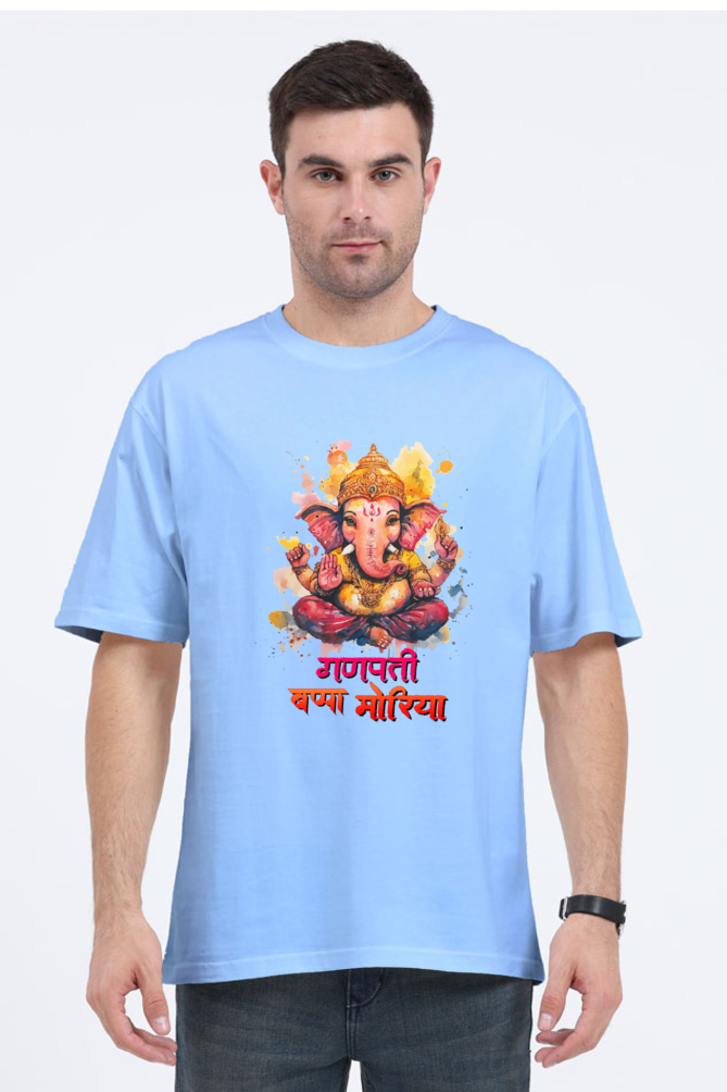 Ganesha Wisdom Oversized Classic T-Shirts for Men Vastrdhamm