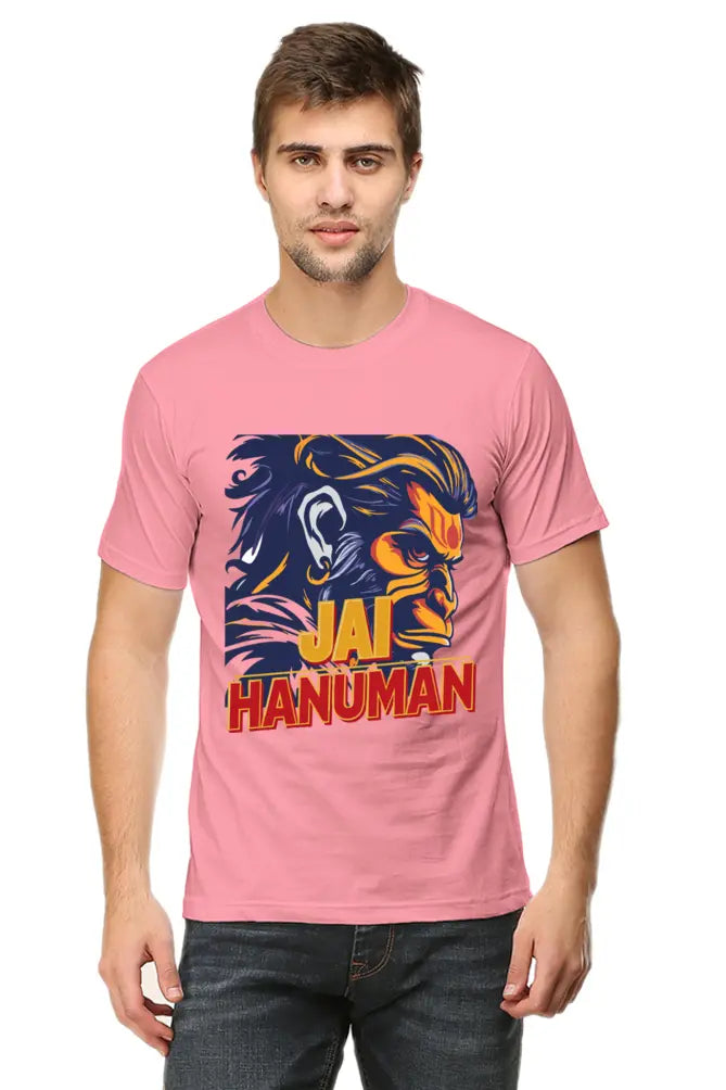 Jay Hanuman Powerfull Ection T-Shirt | Regular Fit Vastrdhamm