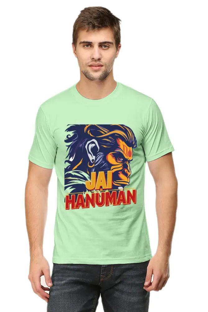 Jay Hanuman Powerfull Ection T-Shirt | Regular Fit Vastrdhamm