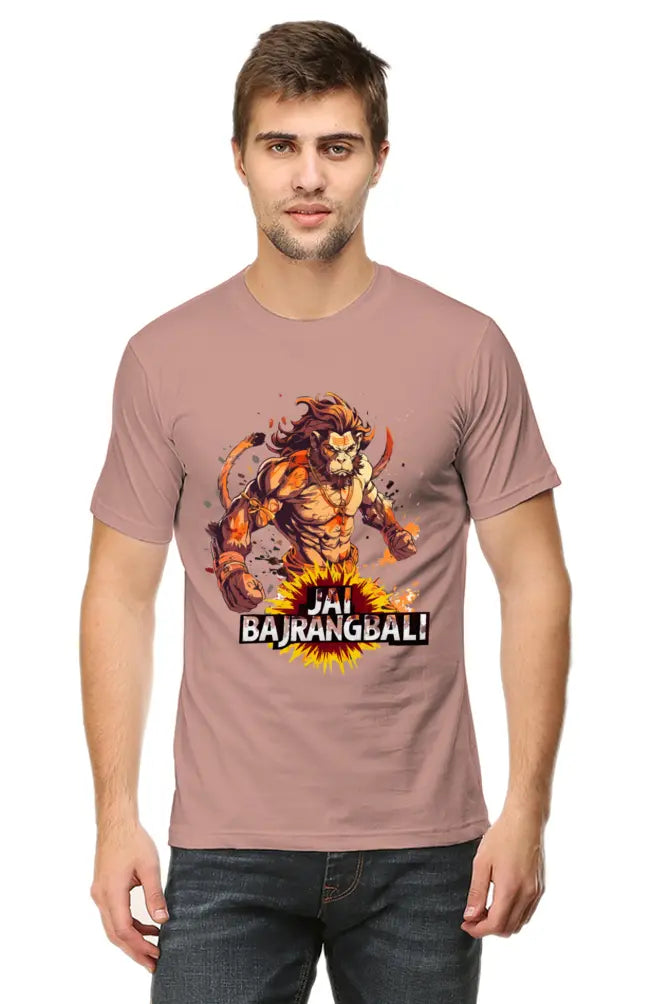 Jai Bajrang Bali Unleashing Divine Power T-Shirt | Regular Fit Vastrdhamm