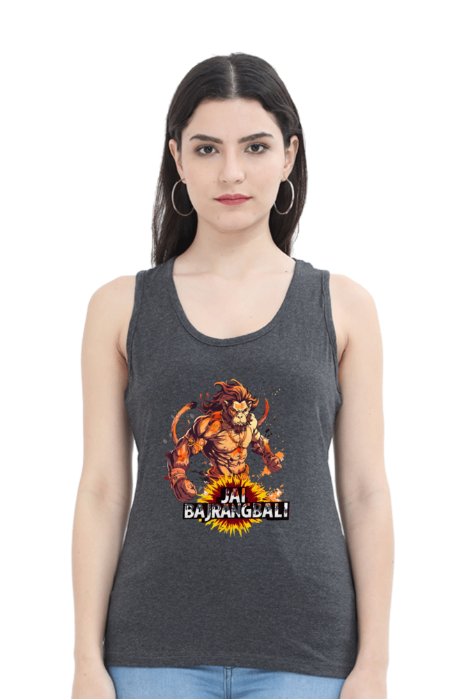 Hanuman Devotional PowerTank Top T-Shirts for Women Vastrdhamm