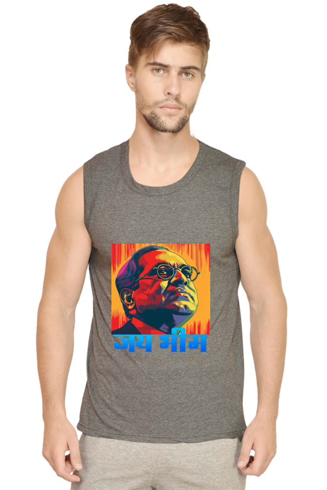 Constitution Maker Round Neck Sleeveless T-Shirts for Men Vastrdhamm