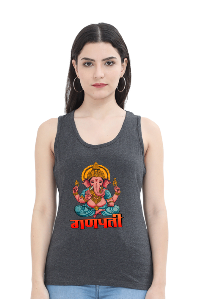 Ganesha WisdomTank Top T-Shirts for Women Vastrdhamm