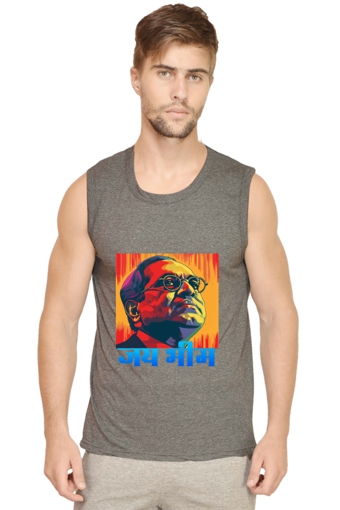 Constitution Maker Round Neck Sleeveless T-Shirts for Men Vastrdhamm