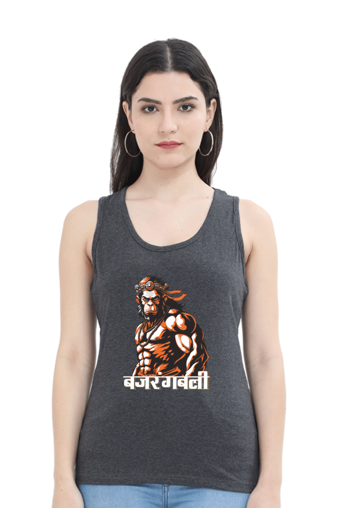 Hanuman StrengthTank Top T-Shirts for Women Vastrdhamm