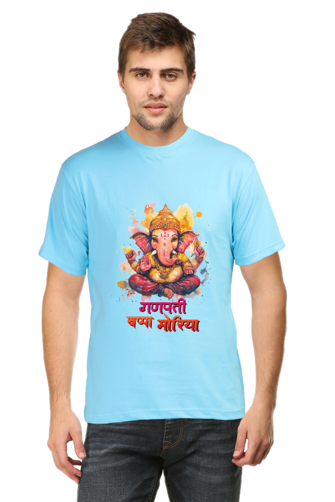 Ganesha Wisdom Round Neck Half Sleeve Classic T-Shirts for Men Vastrdhamm