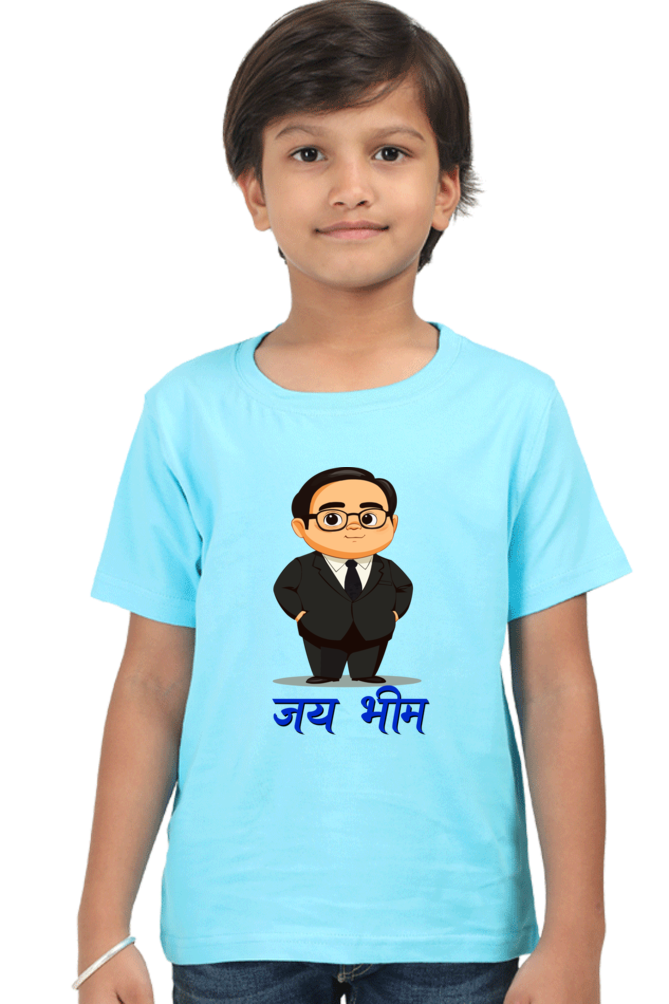 Ambedkar Social Justice Round Neck Half Sleeve Classic T-Shirts for Boy Vastrdhamm