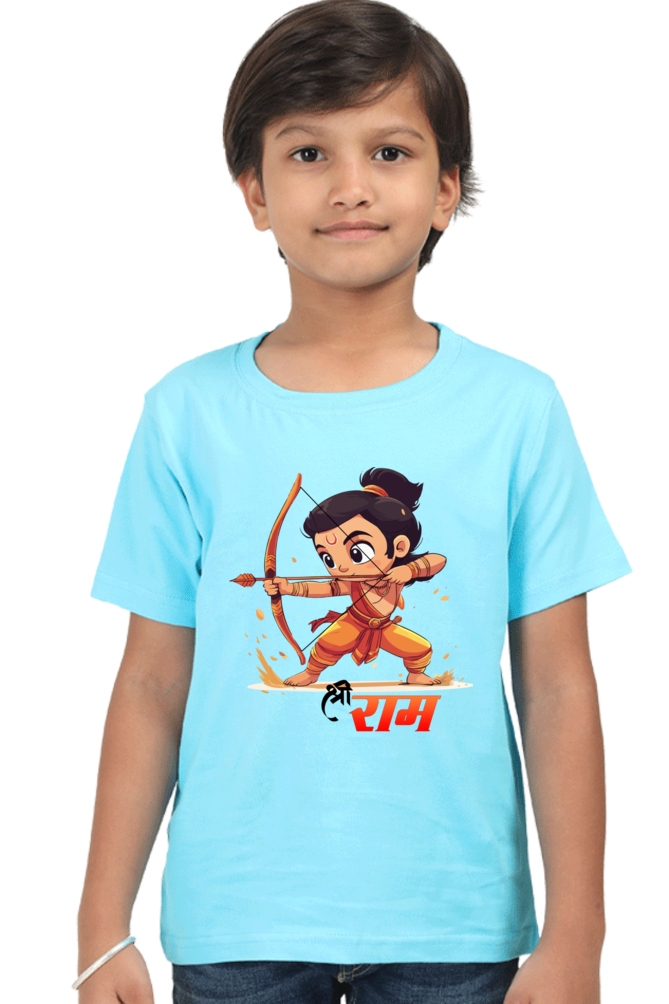 Ram Ji Warrior Spirit Round Neck Half Sleeve Classic T-Shirts for Boy Vastrdhamm