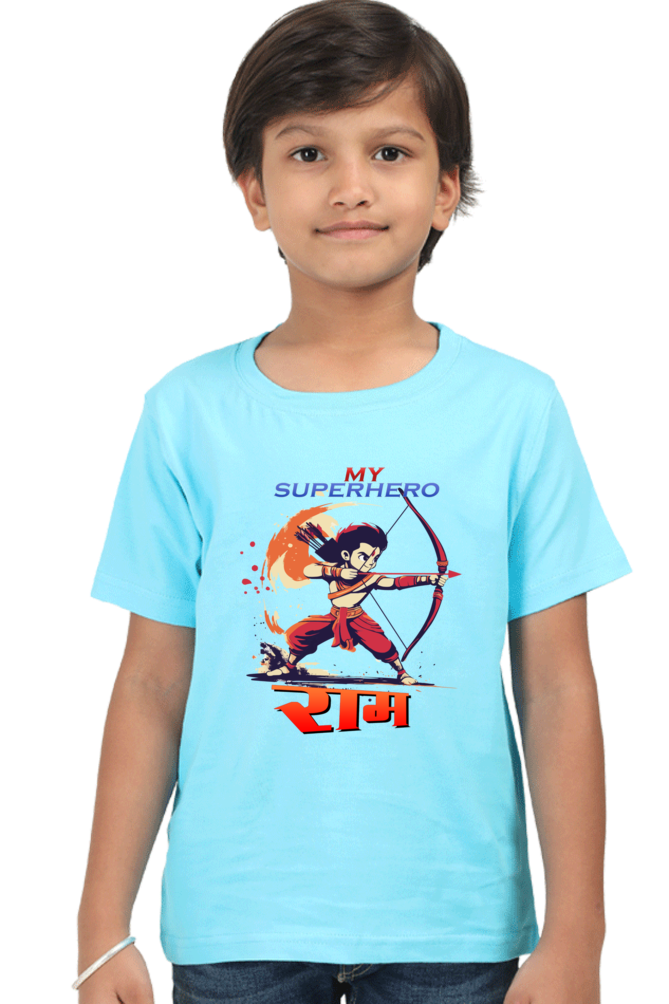 Ram Ji Devotion Round Neck Half Sleeve Classic T-Shirts for Boy Vastrdhamm