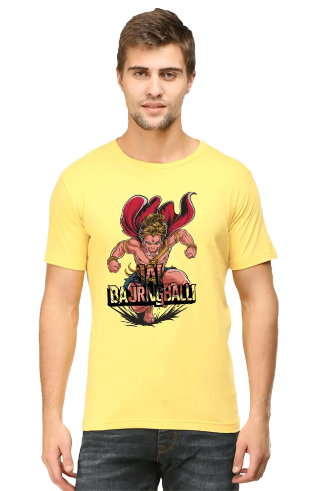 Jai Bajrang Bali Unleashing Divine Power T-Shirt | Regular Fit Vastrdhamm