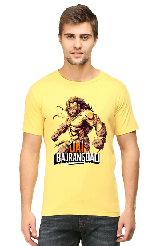 Jay Bajrang Bali The Mighty Protector T-Shirt | Regular Fit Vastrdhamm