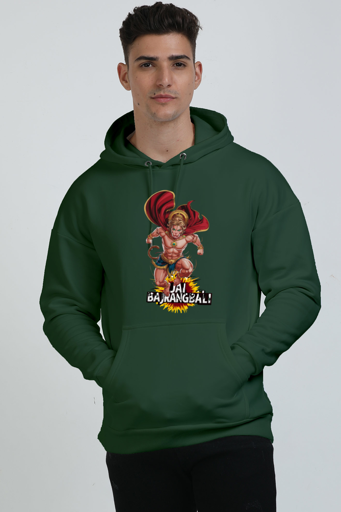 Hanuman Devotional Hero Oversized Hooded Sweatshirt T-Shirts for Men Vastrdhamm