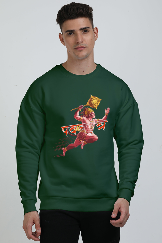 Hanuman Devotion Oversized Sweatshirt T-Shirts for Men Vastrdhamm