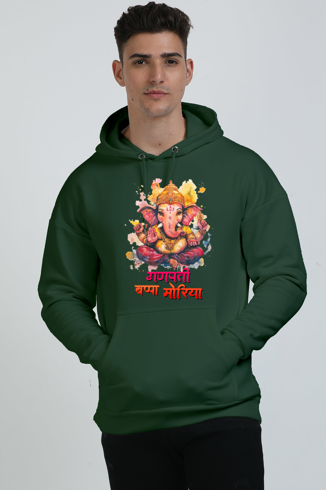 Ganesha Wisdom Oversized Hooded Sweatshirt T-Shirts for Men Vastrdhamm