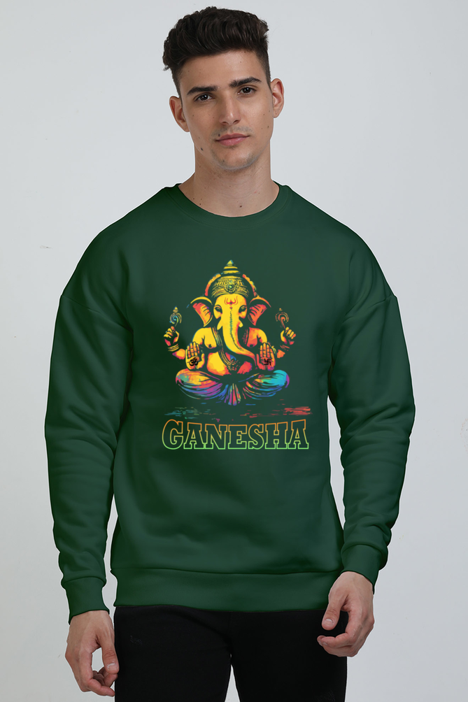 Ganesha Blessings Oversized Sweatshirt T-Shirts for Men Vastrdhamm