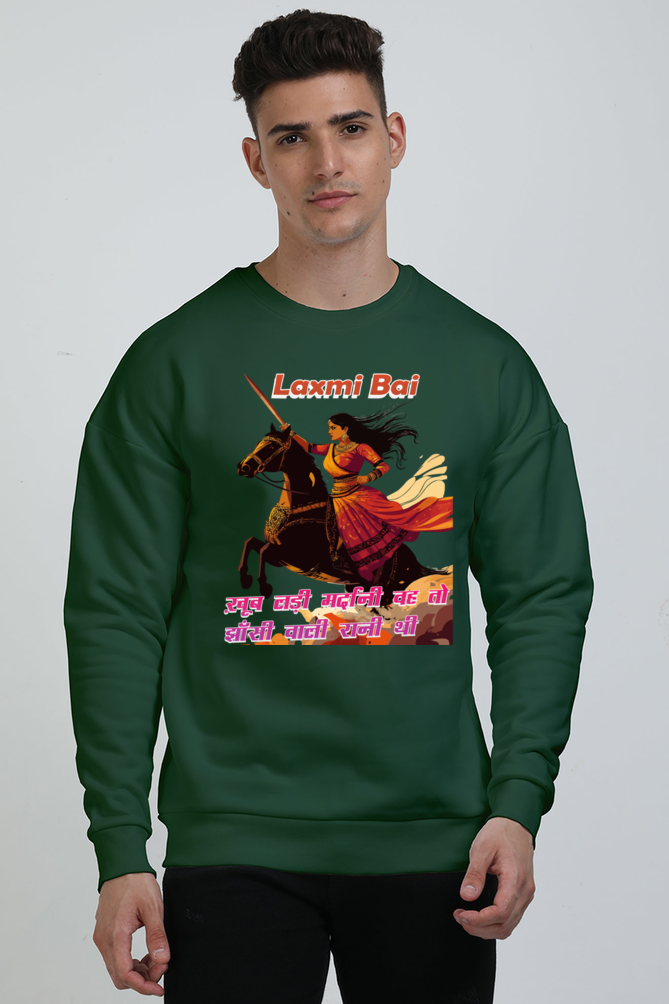 Lakshmi Bai Fierce Defender Oversized Sweatshirt T-Shirts for Men Vastrdhamm