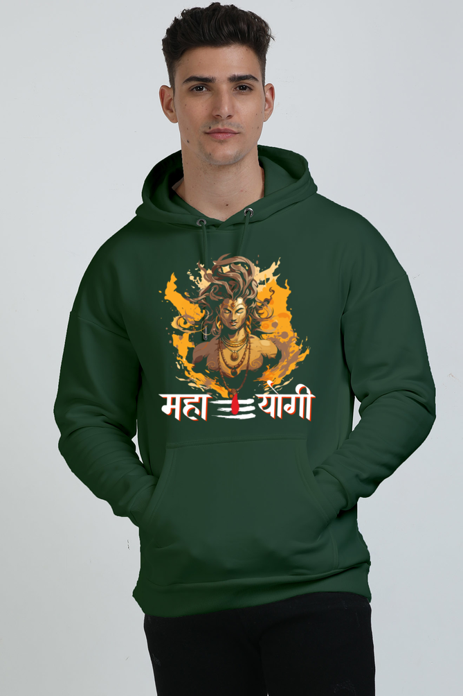 Shiv Ji Divine Power Oversized Hooded Sweatshirt T-Shirts  for Men Vastrdhamm