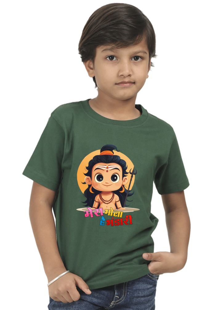 Shiv Ji Divine Power Round Neck Half Sleeve Classic T-Shirts for Boy Vastrdhamm