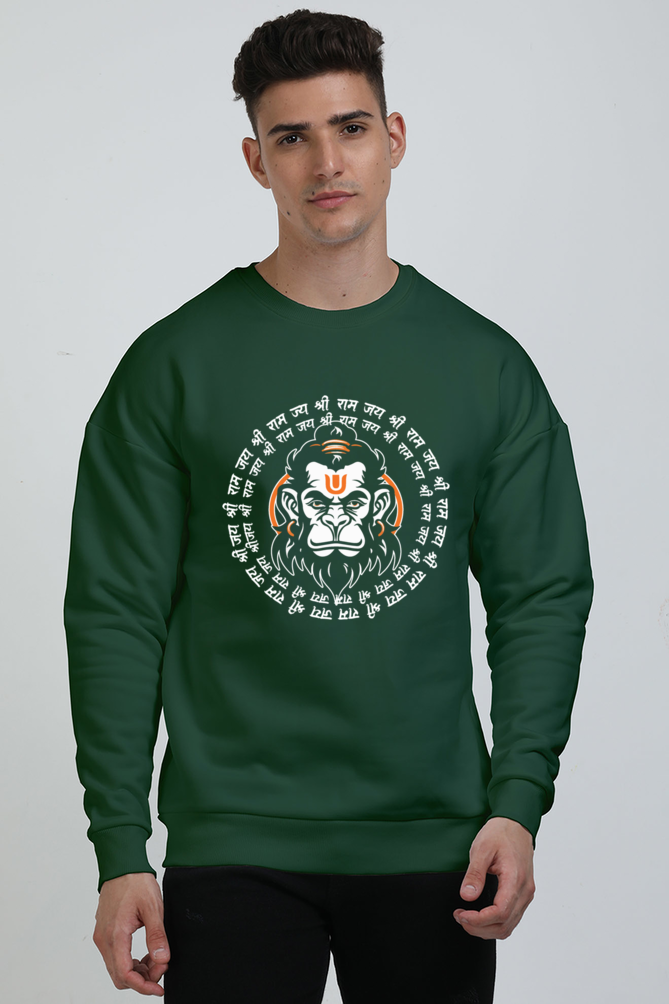 Hanuman Bhakti Power Oversized Sweatshirt T-Shirts for Men Vastrdhamm