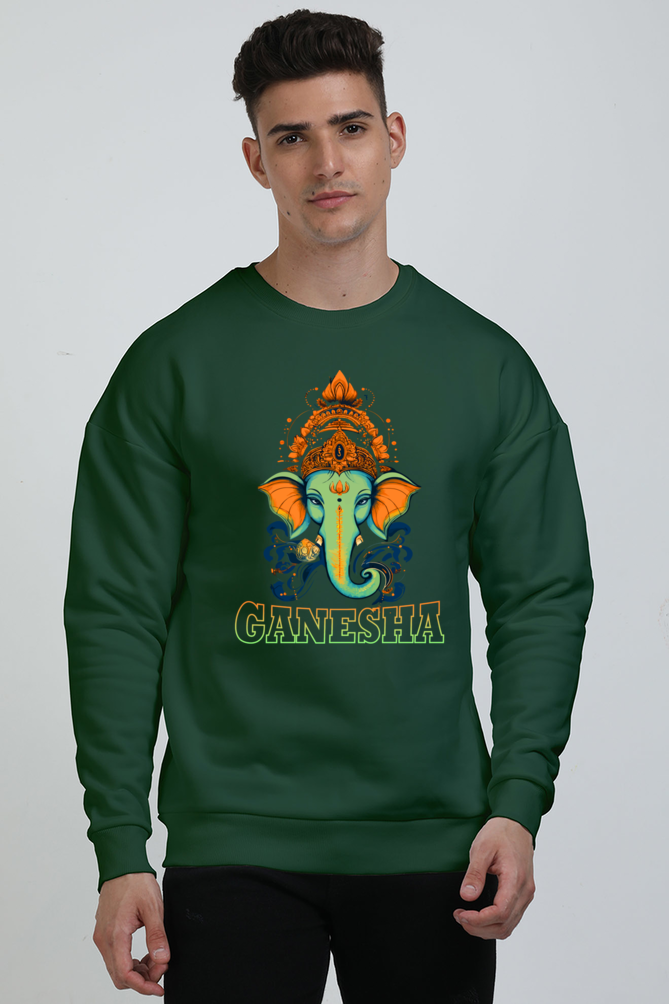 Ganesha Wisdom Oversized Sweatshirt T-Shirts for Men Vastrdhamm