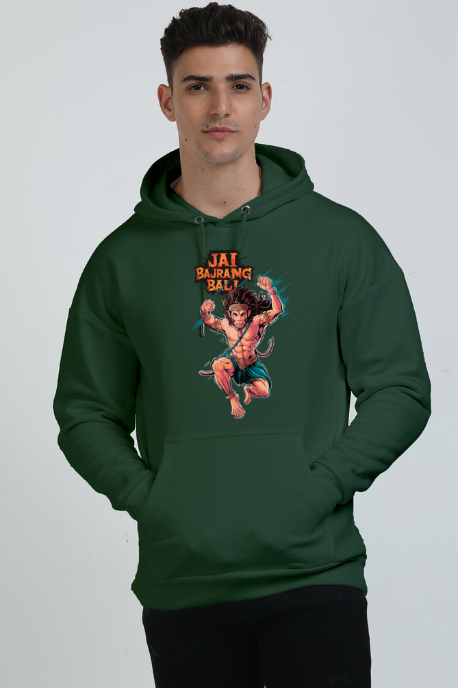 Hanuman Valor Oversized Hooded Sweatshirt T-Shirts for Men Vastrdhamm