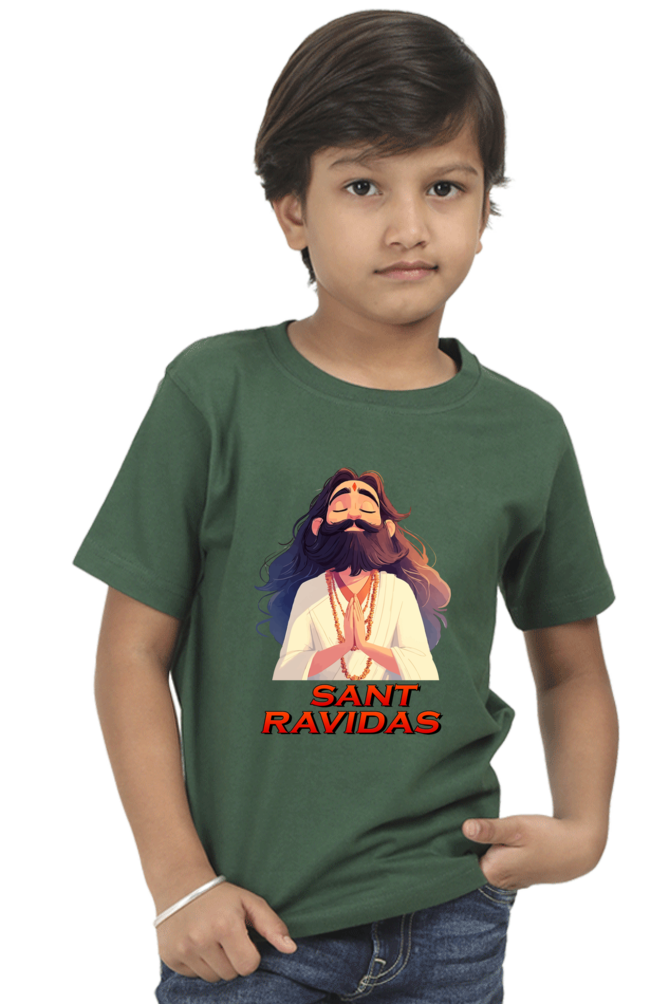 Ravidas Jayanti Spirit Round Neck Half Sleeve Classic T-Shirts for Boy Vastrdhamm