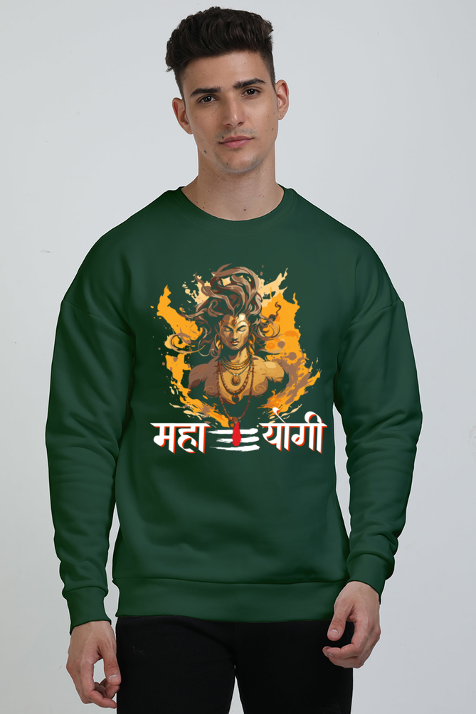 Shiv Ji Devotion Oversized Sweatshirt T-Shirts  for Men Vastrdhamm