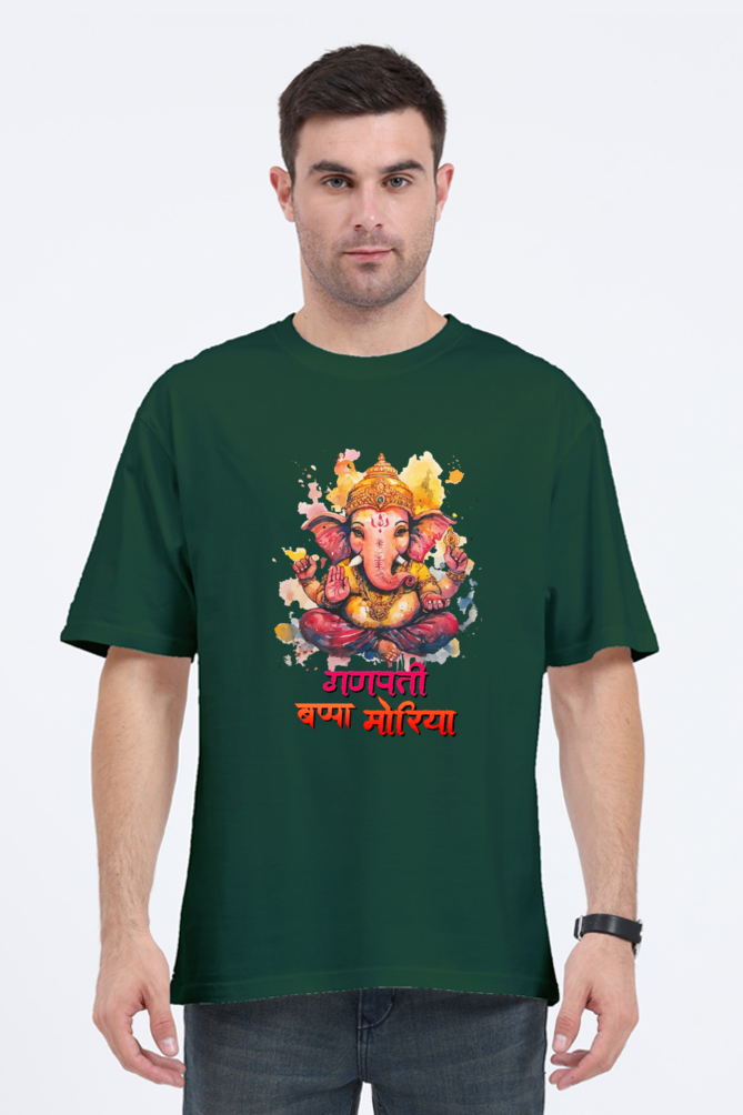 Ganesha Wisdom Oversized Classic T-Shirts for Men Vastrdhamm