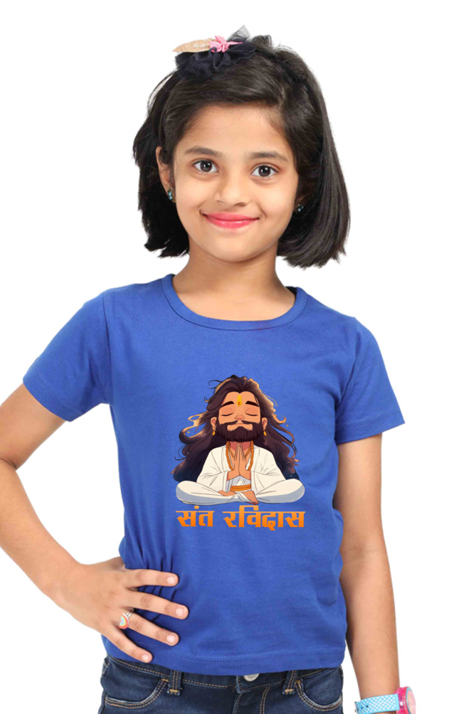 Sant Ravidas Wisdom Round Neck Half Sleeve Classic T-Shirts for Girl Vastrdhamm