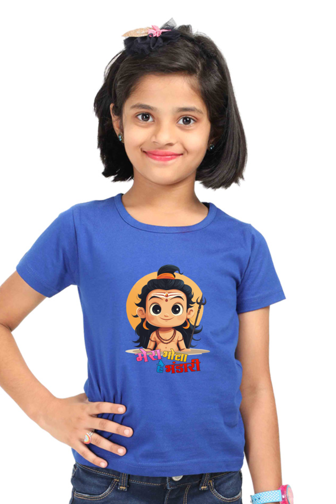 Shiv Ji Divine Power Round Neck Half Sleeve Classic T-Shirts for Girl Vastrdhamm