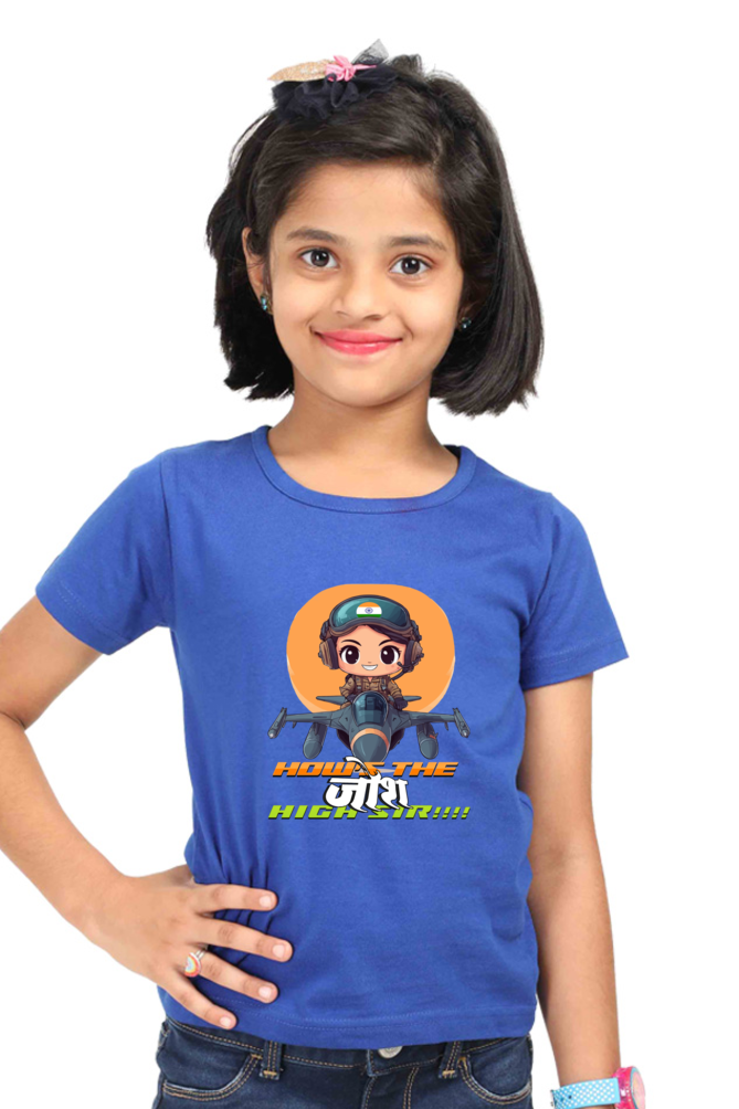 India’s Future Round Neck Half Sleeve Classic T-Shirts for Girls Vastrdhamm