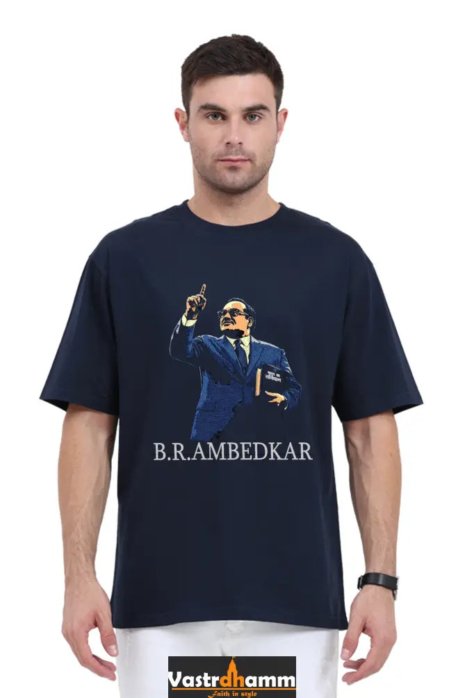 Ambedkar Ideals Oversized Classic T-Shirts for Men Vastrdhamm