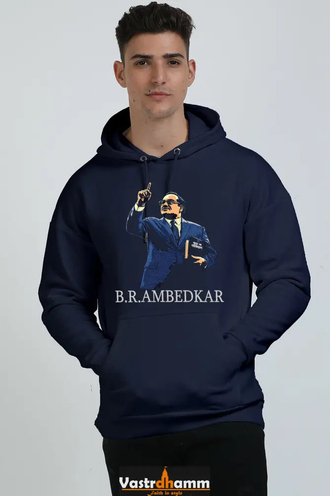 Ambedkar Ideals Oversized Hooded Sweatshirt T-Shirts for Men Vastrdhamm