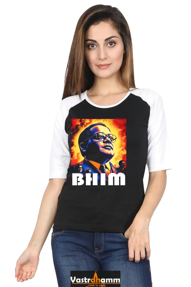 Ambedkar Ideals Raglan Full Sleeve T-Shirts for Women Vastrdhamm