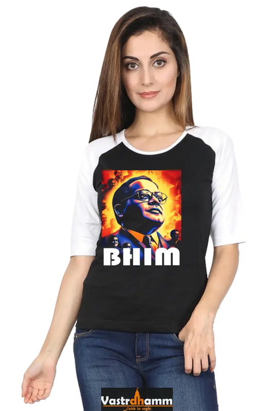 Ambedkar Ideals Raglan Full Sleeve T-Shirts for Women Vastrdhamm