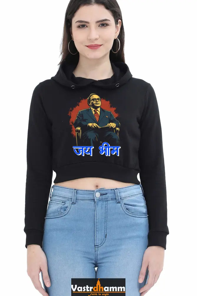 Ambedkar Ji AdvocateCrop Hoodies for Women Vastrdhamm