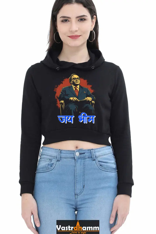 Ambedkar Ji AdvocateCrop Hoodies for Women Vastrdhamm