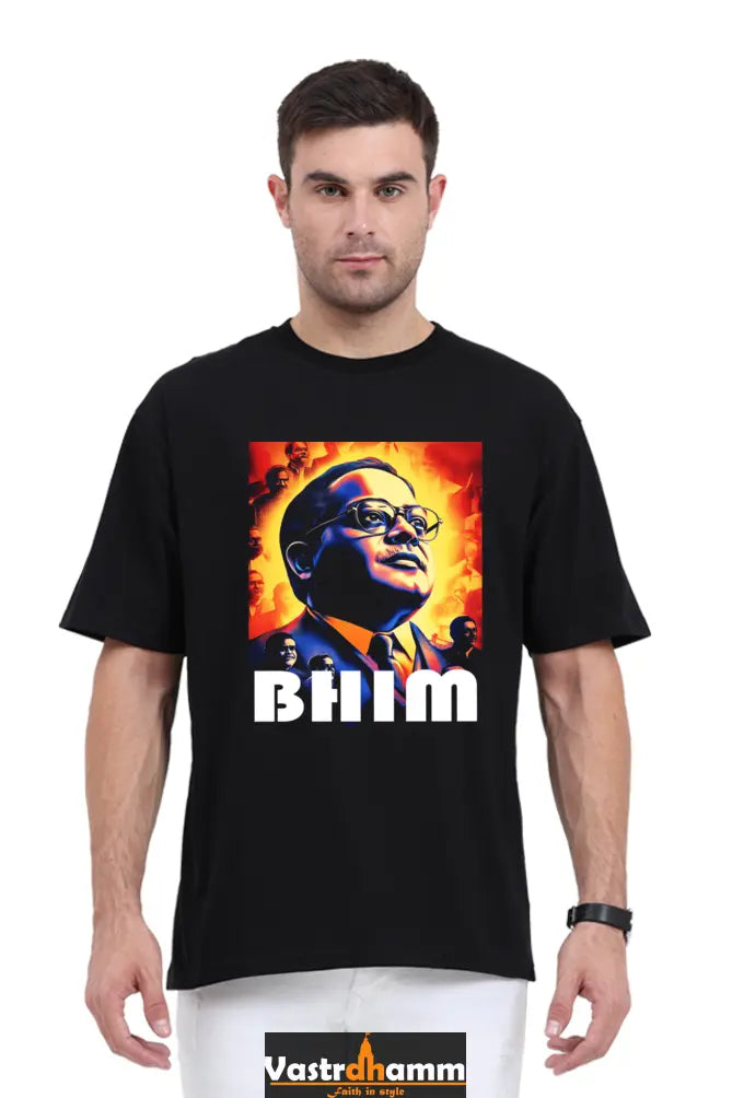 Ambedkar Social Justice Oversized Classic T-Shirts for Men Vastrdhamm