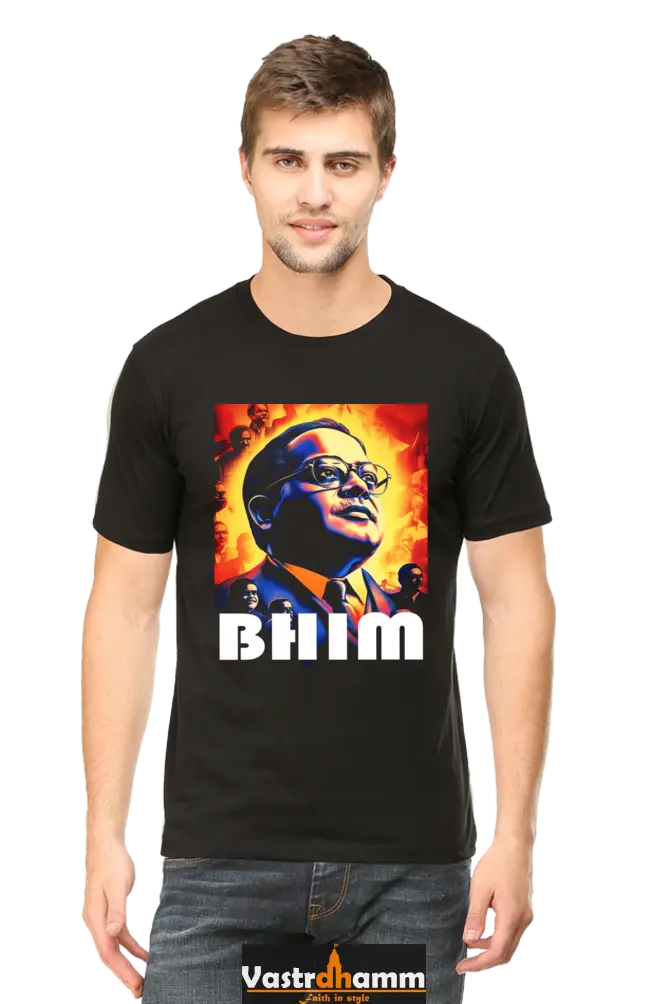 Ambedkar Social Justice Round Neck Half Sleeve Classic T-Shirts for Men Vastrdhamm